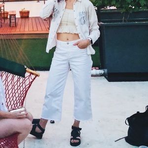 Old Navy wide leg white jeans